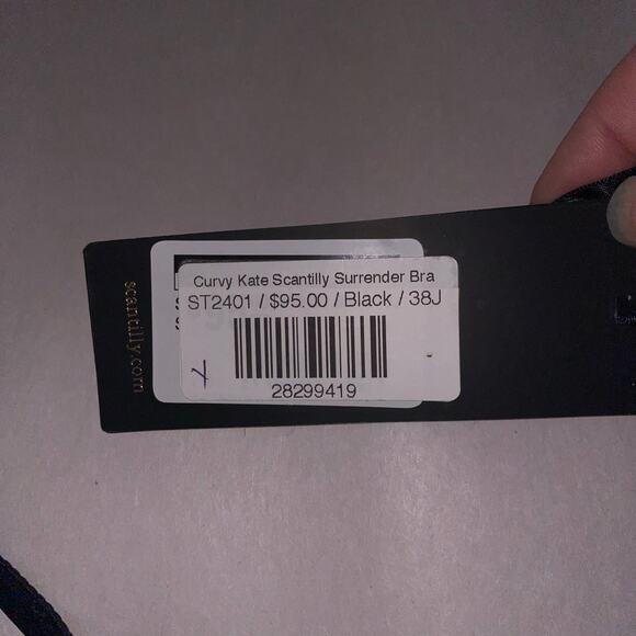 Curvy Kate Scantilly Surrender Bra 38J Black Sheer Lace NWT - Picture 4 of 4